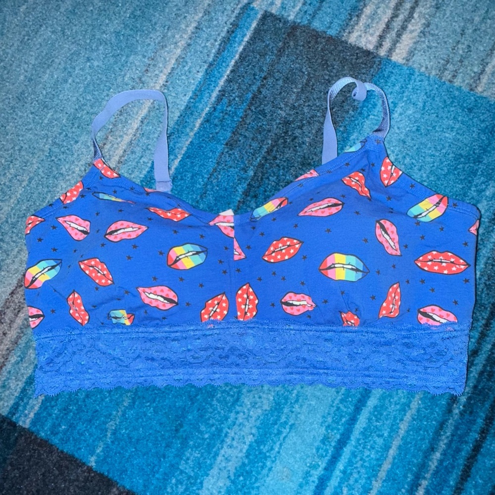 Torrid Playful Rainbow Lips Bralette- Size- 2-2X - Picture 2 of 10